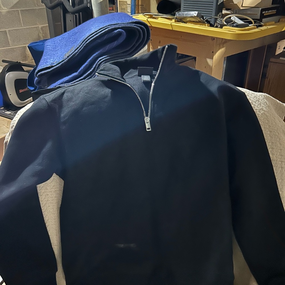 Men's Black Half-Zip Sweater